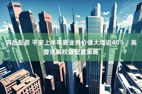 鸿岳配资 平安上半年新业务价值大增近40%，高管详解权益配置策略
