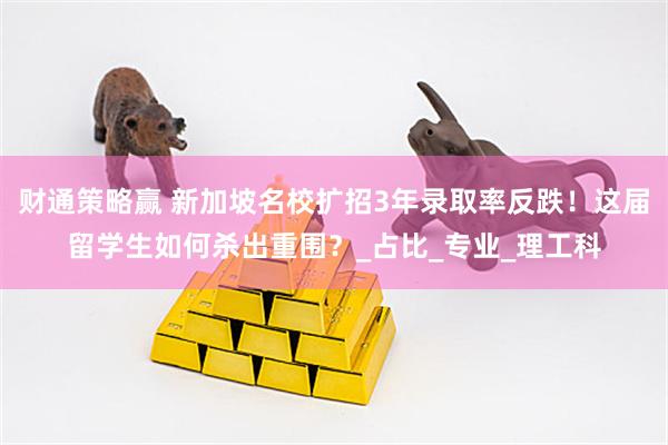 财通策略赢 新加坡名校扩招3年录取率反跌！这届留学生如何杀出重围？_占比_专业_理工科